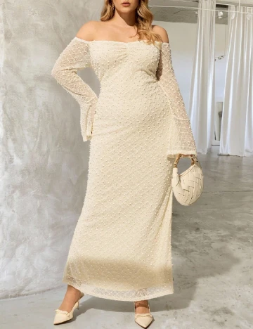 Rochie lunga SHEIN CURVE, crem