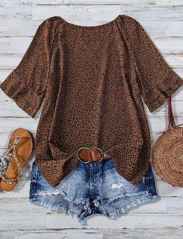 Bluza SHEIN CURVE, maro