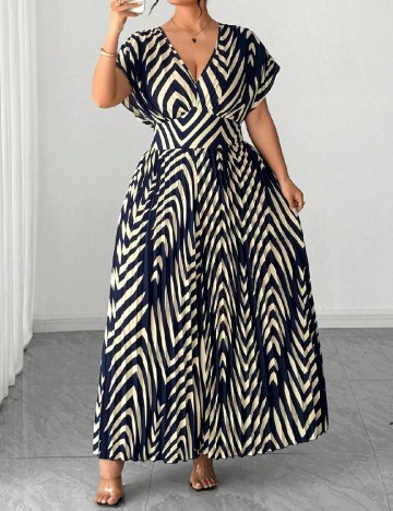 Rochie lunga SHEIN CURVE, bleumarin