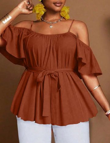 Bluza SHEIN CURVE, maro