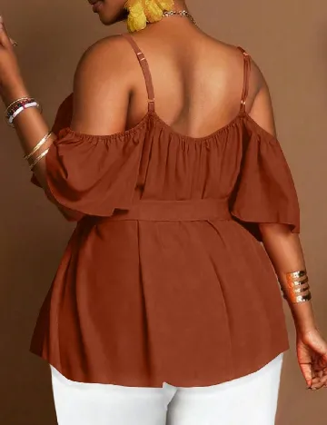 Bluza SHEIN CURVE, maro