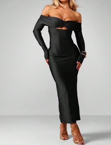 Rochie lunga Missguided, negru