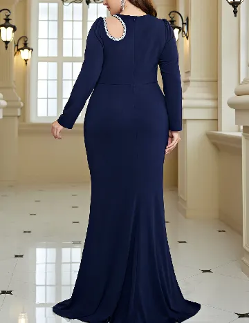Rochie lunga SHEIN CURVE, bleumarin inchis