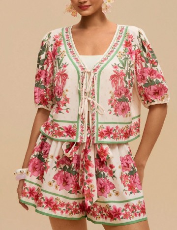 Compleu SHEIN CURVE, floral print