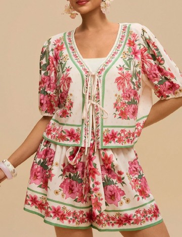 Compleu SHEIN CURVE, floral print