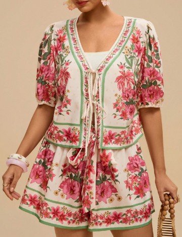Compleu SHEIN CURVE, floral print