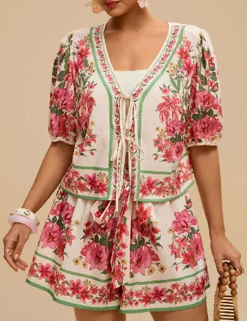 Compleu SHEIN CURVE, floral print