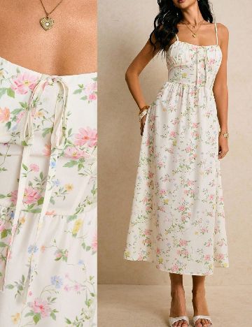 Rochie lunga Poeselle, floral print