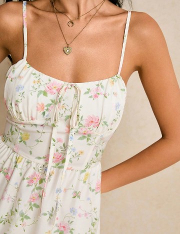 Rochie lunga Poeselle, floral print