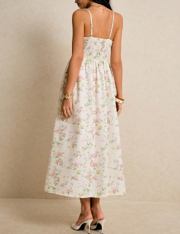 Rochie lunga Poeselle, floral print