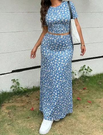 Compleu SHEIN CURVE, albastru