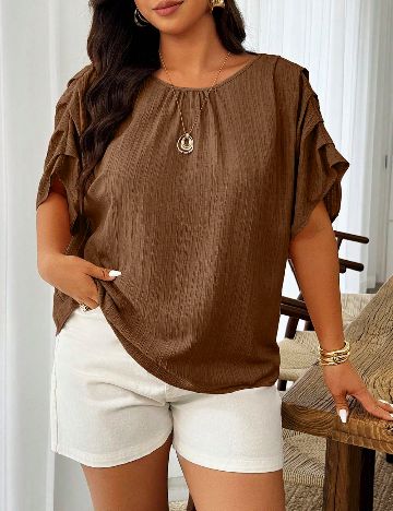 Bluza SHEIN CURVE, maro
