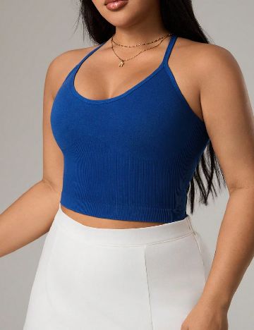 Top SHEIN CURVE, albastru