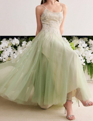 Rochie lunga MOTF, verde