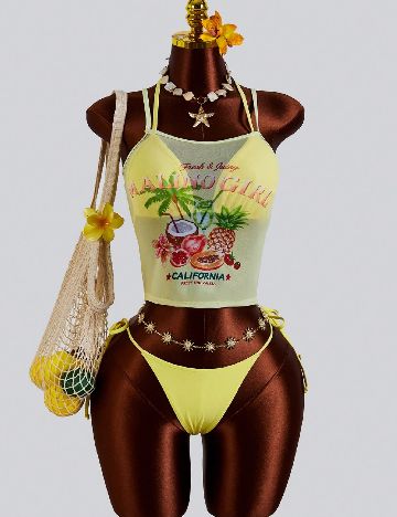 Top SHEIN, galben