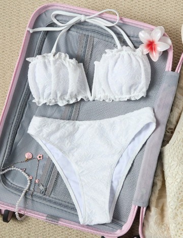 Costum de baie SHEIN, alb