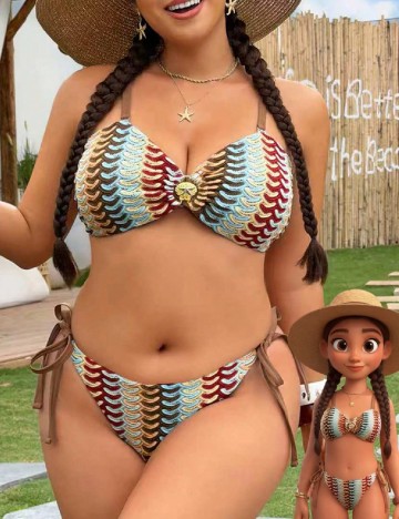 Costum de baie SHEIN CURVE, mix culori