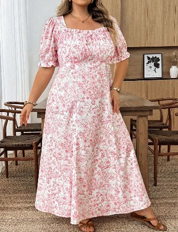 Rochie lunga SHEIN CURVE, roz