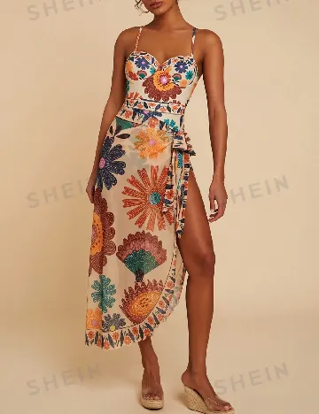 Costum de baie SHEIN, mix culori