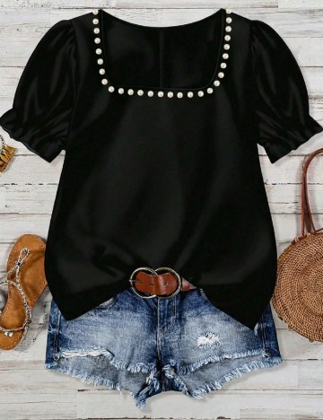 Bluza SHEIN CURVE, negru
