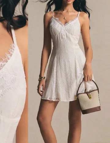 Rochie scurta SHEIN, ecru