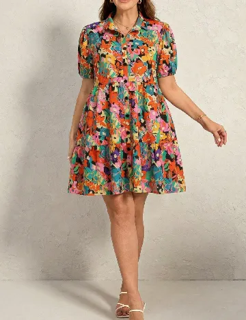 Rochie scurta SHEIN CURVE, mix culori