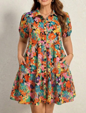 Rochie scurta SHEIN CURVE, mix culori