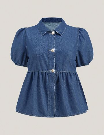 Bluza SHEIN CURVE, albastru