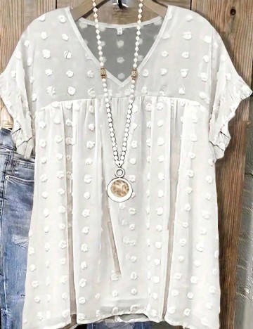 Bluza SHEIN CURVE, alb