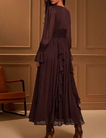 Rochie lunga SHEIN, maro inchis