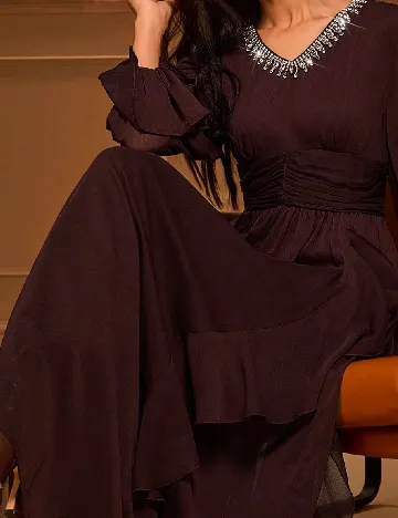 Rochie lunga SHEIN, maro inchis