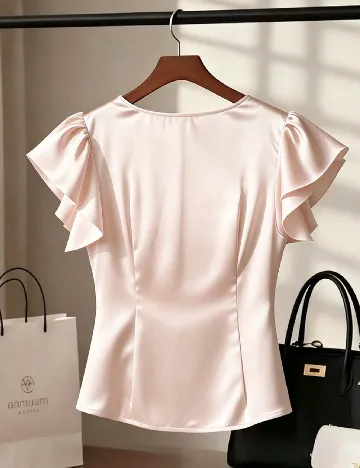 Bluza SHEIN CURVE, roz pal