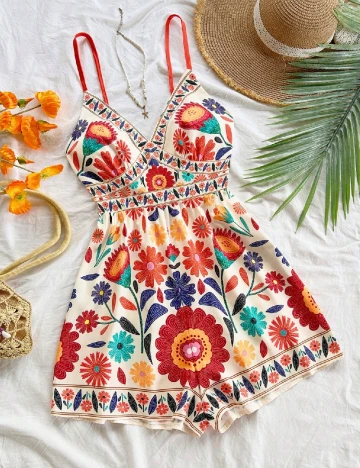 Salopeta SHEIN CURVE, mix culori