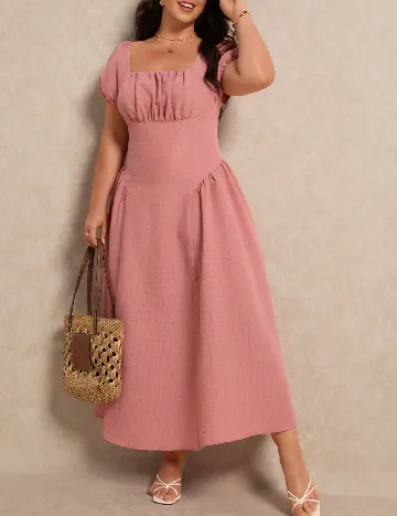 Rochie lunga SHEIN CURVE, roz
