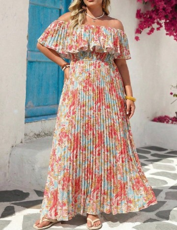 Rochie lunga SHEIN CURVE, mix culori