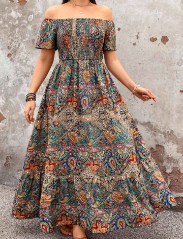 Rochie lunga SHEIN CURVE, mix culori