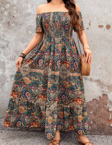 Rochie lunga SHEIN CURVE, mix culori