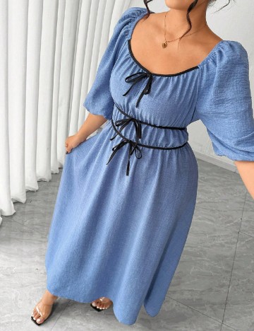 Rochie lunga SHEIN CURVE, albastru