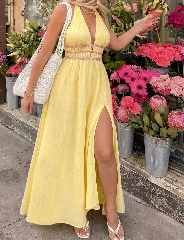 Rochie lunga SHEIN CURVE, galben