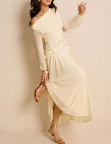 Rochie lunga SHEIN, crem