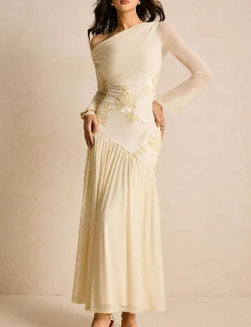 Rochie lunga SHEIN, crem
