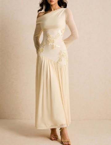 Rochie lunga SHEIN, crem