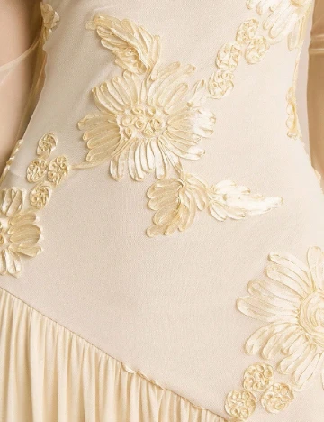 Rochie lunga SHEIN, crem