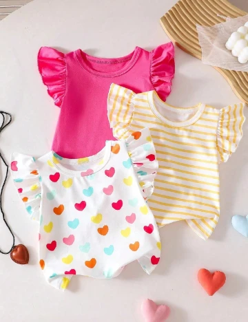 Set bluze 3 bucati Shein Kids, mix culori