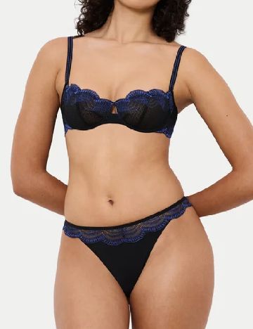 Sutien Triumph, negru/albastru