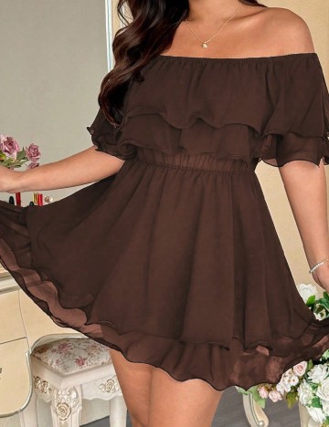 Salopeta SHEIN CURVE, maro