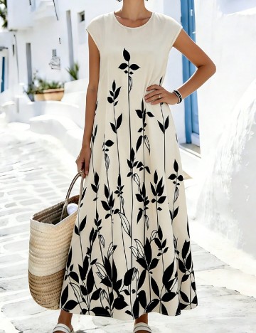 Rochie lunga SHEIN, crem