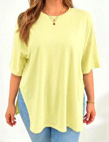 Tricou SHEIN CURVE, galben