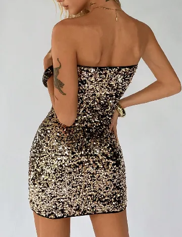 Rochie scurta SHEIN, auriu
