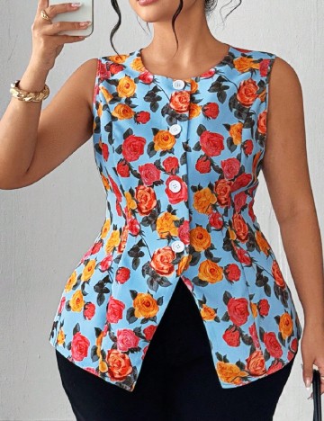 Bluza SHEIN CURVE, floral print